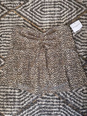 American Eagle Cinched Sweetheart Leopard Tube Top NWT Sz M